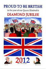 Queen Elizabeth Proud To Be British Linen Tea Towel